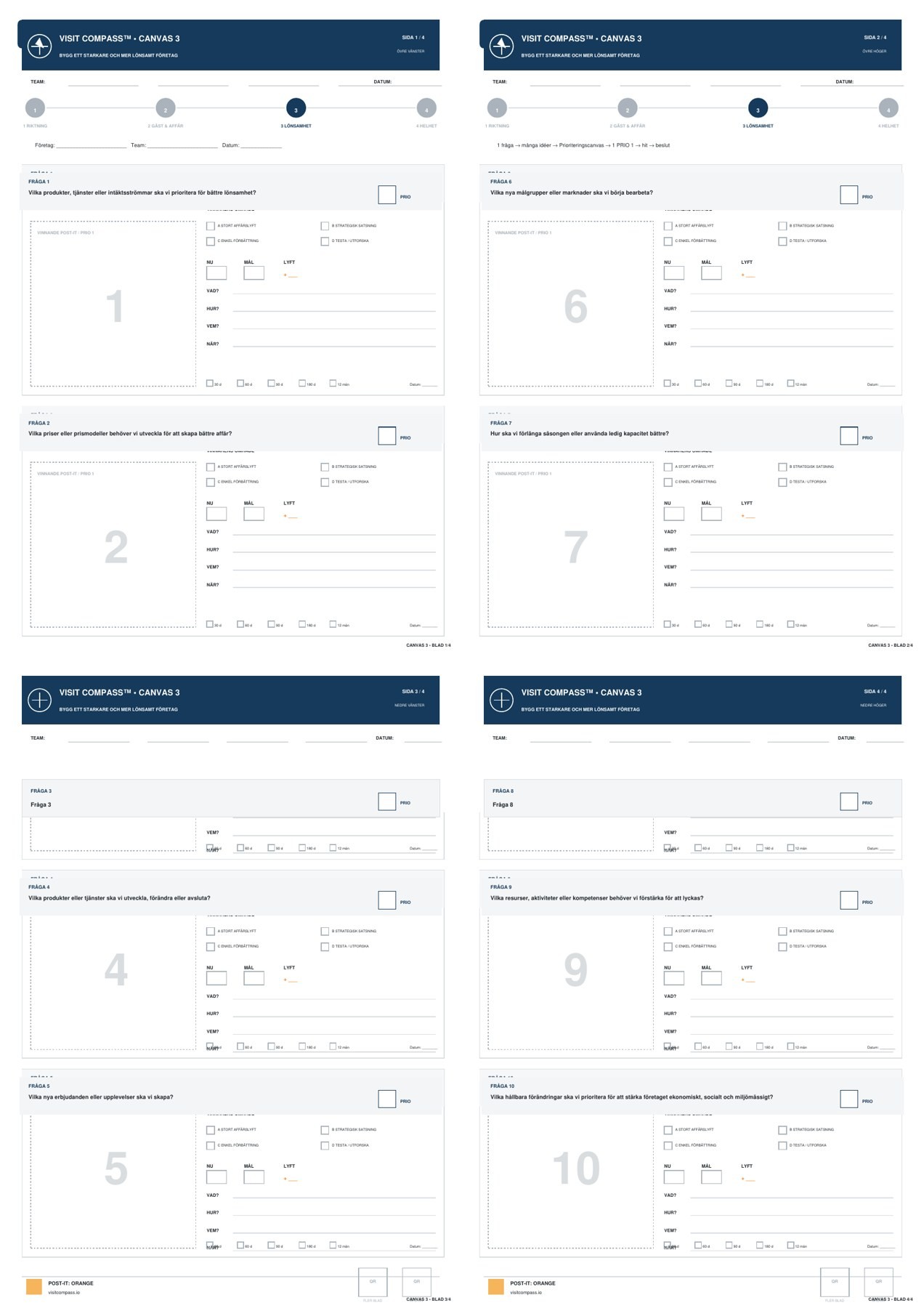 Modul 3: Bygg framtidens företag, exempel på modulblad